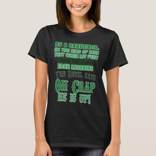 tuiniertype man t-shirt (Voorkant)