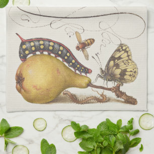 Tuininsecten, Vlieg, Rups, Peer, Duizendpoot Theedoek