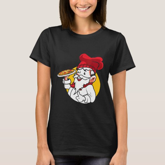 Tuinkabouter als pizzachef Kookmoppen Avontuur T-shirt (Voorkant)