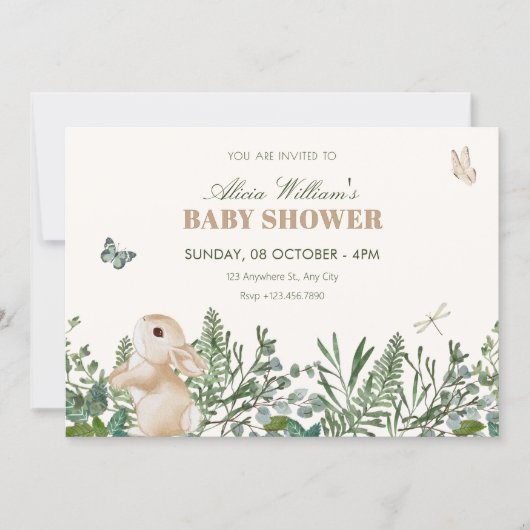 Tuinkabouter babyshower kaart (Voorkant)