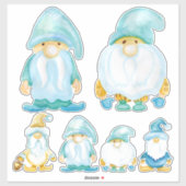 Tuinkabouter Broers Waterverf Geschilderde Kinderk Sticker (Vel)