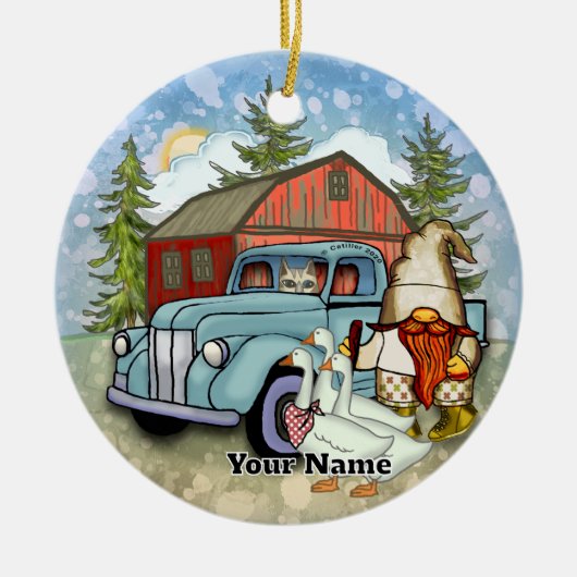Tuinkabouter Keramisch Ornament (Voorkant)