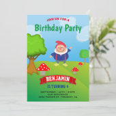Tuinkabouter Kinderverjaardagsfeestje Kaart (Staand voorkant)