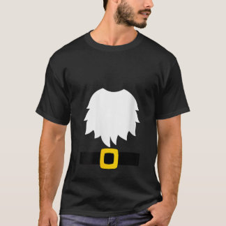 Tuinkabouter kostuum witte baard en riem met gesp t-shirt