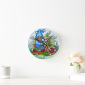 Tuinkabouter op motor ronde klok (Huis)
