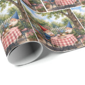 Tuinkabouters die Cupcakes eten Cadeaupapier (Rol Hoek)