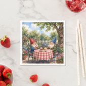 Tuinkabouters die Cupcakes eten Servet (Insitu)