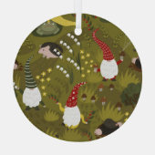 Tuinkabouters: Humoristische Flora Fauna. Glas Ornament (Achterkant)