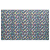 Tuinkabouters met bloemen Navy Blue Patterned Stof (Yard (91,4 cm))