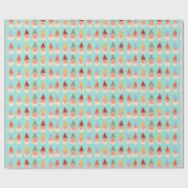 Tuinkabouters Robins Ei Blauw Achtergrond Cadeaupapier (Vlak)