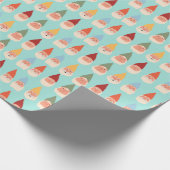 Tuinkabouters Robins Ei Blauw Achtergrond Cadeaupapier (Hoek)