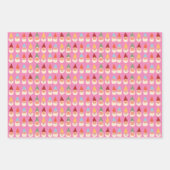 Tuinkabouters Roze Achtergrond Inpakpapier Vel (Voorkant 3)