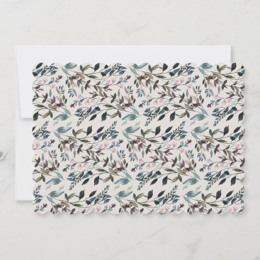 tuinkam | Egghshell Bloemenbruiloft Kaart (Achterkant)