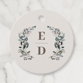 tuinkam | eierschaal | Bruiloft Monogram Bedankjes Labels