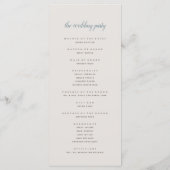 tuinkam | eierschaal | Floral bruiloft ceremonie Programmakaart (Achterkant)