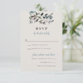 tuinkam | eierschaal | Maaltijdopties Bruiloft RSVP Kaartje (Staand voorkant)