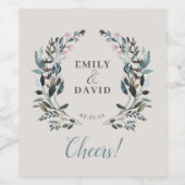 tuinkam | eierschaal | Proost op bruiloft Wijn Etiket (Enkel label)