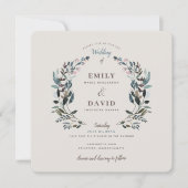 tuinkam | eierschaal | Vierkante bruiloft Kaart (Voorkant)