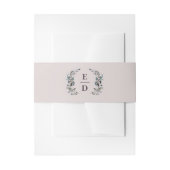 tuinkam | Mauve Bruiloft Monogram Uitnodigingen Wikkel (Voorkant Voorbeeld)