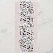 tuinkam | Mauve Paarse Bloemen Bruiloft Script Menu (Achterkant)