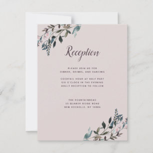 tuinkam Mauve Paarse Bruiloft Receptie Info RSVP Kaartje