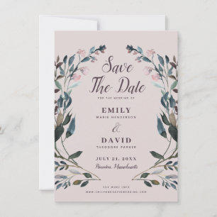 tuinkam Mauve Paarse bruiloft Save The Date