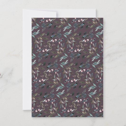 tuinkam | Mauve Paarse bruiloft Save The Date (Achterkant)