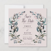 tuinkam | Mauve Paarse bruiloft Save The Date Magnetische Uitnodiging (Voorkant)