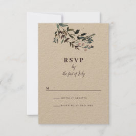 tuinkam | Rustic Floral Wedding Response RSVP Kaartje