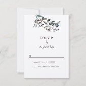 tuinkam | Rustic Floral Wedding Response RSVP Kaartje (Voorkant)