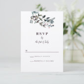 tuinkam | Rustic Floral Wedding Response RSVP Kaartje (Staand voorkant)