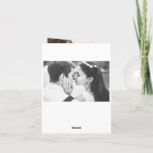 tuinkam | Rustic Kraft Floral bruiloft foto Bedankkaart (Achterkant)