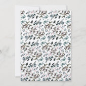 tuinkam | Rustieke bloemenbruiloft uitnodiging (Achterkant)