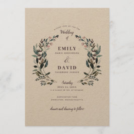 tuinkam | Rustieke bloemenbruiloft uitnodiging