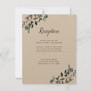 tuinkam   Rustieke Kraft Bruiloft Receptie Info RSVP Kaartje