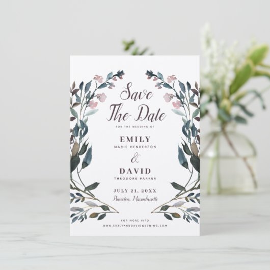 tuinkam | Rustieke Kraft bruiloft Save The Date (Staand voorkant)