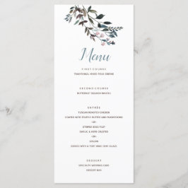 tuinkam | Wit Blauw Bloemen Bruiloft Script Menu