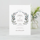 tuinkam | Wit | Huwelijksuitnodiging Kaart (Staand voorkant)