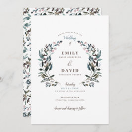 tuinkam | Wit | Huwelijksuitnodiging Kaart