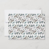 tuinkam | Witte Bloemen Respons Bruiloft RSVP Kaartje (Achterkant)