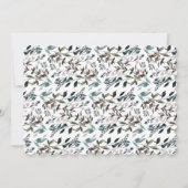 tuinkam | Witte stoffige blauwe bloemenbruiloft Kaart (Achterkant)