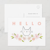 Tuinkat in Chrysanthema Briefkaart (Voorkant / Achterkant)