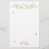 Tuinkat in Chrysanthema Briefpapier (Voorkant)