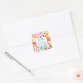 TuinKat Vierkante Sticker (Envelop)