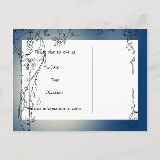 Tuinkatten Sla de datum op Aankondigingskaart (Achterkant)