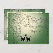 Tuinkatten Sla de datum op Aankondigingskaart (Voorkant / Achterkant)