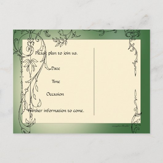 Tuinkatten Sla de datum op Aankondigingskaart (Achterkant)