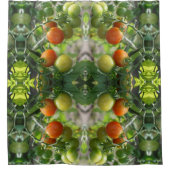 Tuinkers Tomaten Abstracte Natuur Douchegordijn (Voorkant)