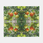 Tuinkers Tomaten Abstracte Natuur Fleece Deken (Voorkant (Horizontaal))