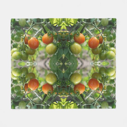 Tuinkers Tomaten Abstracte Natuur Fleece Deken (Voorkant (Horizontaal))